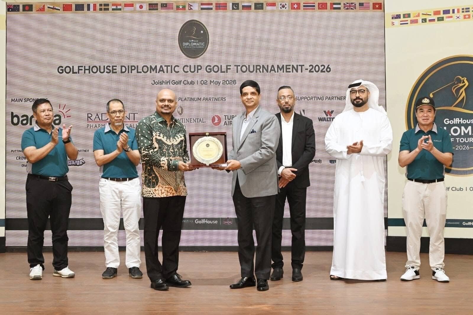 Recognition ceremony at the GolfHouse Diplomatic Cup